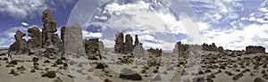 Desert panorama sand and rock landscape formation