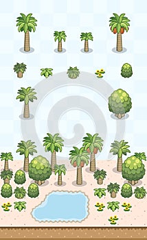 Desert Plants Set Arabian/Saharan Oasis