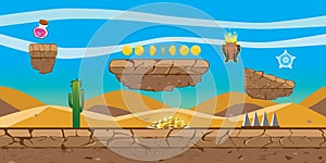 Desert Platform Game Background