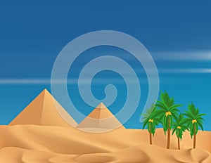 Desert and Pyramids