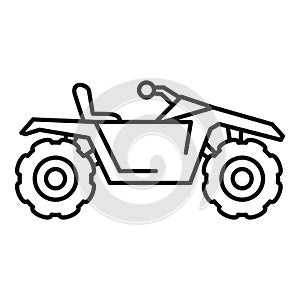 Desert quad bike icon, outline style