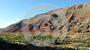 Desert Redrock Scenery with Riparian Habitat Along the Virgin River photo