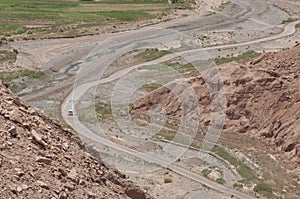 Desert road on Atacama, Chile