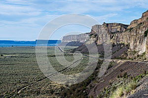 Desert road in eastern Washington state, USA