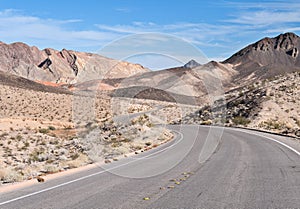 Desert road, Lake Mead, Nevada