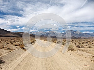 Desert road landscape