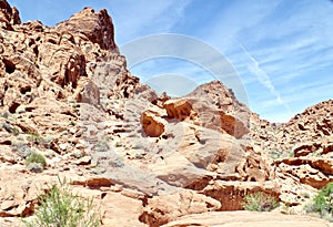 Desert Rock Formations, Valley of Fire State Park, Nevada, USA