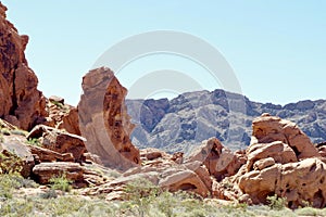 Desert Rock Formations, Valley of Fire State Park, Nevada, USA