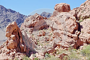 Desert Rock Formations, Valley of Fire State Park, Nevada, USA