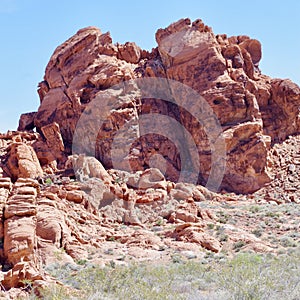 Desert Rock Formations, Valley of Fire State Park, Nevada, USA