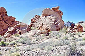 Desert Rock Formations, Valley of Fire State Park, Nevada, USA