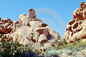 Desert Rock Formations, Valley of Fire State Park, Nevada, USA