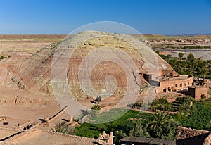 Desert rock hill, Ait Ben Haddou, Morocco