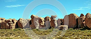 Desert rocks in Bolivian Altiplano, South America.