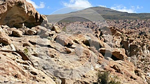 Desert rocks in Bolivian Altiplano, South America.