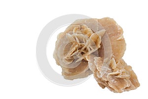 Desert rose stone isolated