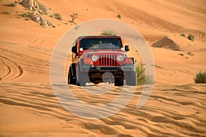 Desert safari in a jeep