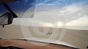 Desert Safari. View from the passenger compartment.