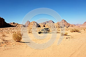 Desert safari in Wadi Rum, Jordan.
