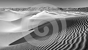 Desert Sand dunes in Black and White no2
