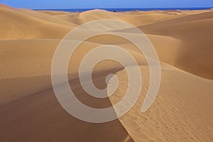 Desert sand dunes in Maspalomas Gran Canaria photo