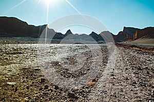 Desert sand, rocks and details in Atacama, Chile