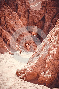 Desert sand, rocks and details in Atacama, Chile