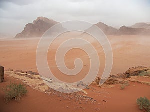 Desert sand storm photo