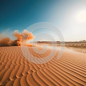 Desert sand storm cloud, generative ai