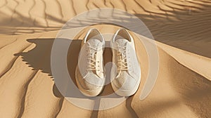 Desert sands with a pair of sleek shoes