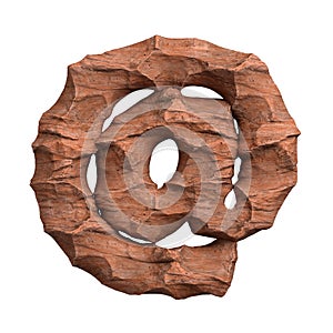 Desert sandstone email sign - 3d at sign red rock symbol - Suitable for Arizona, geology or desert related subjects