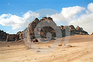 Desert scene, Wadi Rum, Jordan