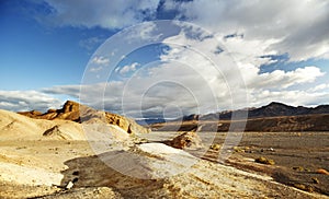 Desert scenery in the Death Valley