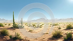 Desert Serenity: A Solitary Journey./n