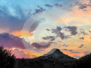 Desert Sky Sunset on Clouds Peoria Arizona