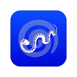 Desert snake icon blue vector