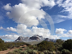 Desert snow on the superstitions