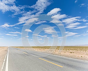 Desert steppe road