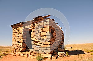 Desert stone hut photo