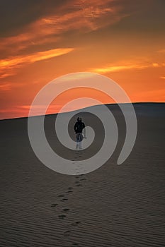 Desert sunrise background Dammam Saudi Arabia