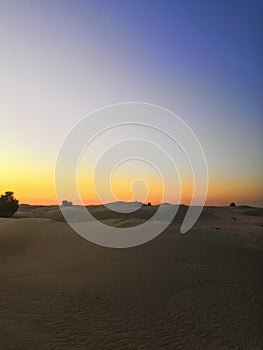 Desert sunset sand dunes dubai