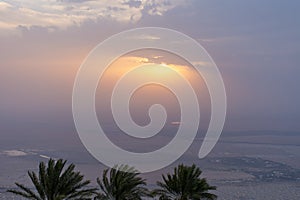 Desert Sunset on top of Jebal Hafeet Jebel Hafit