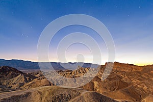 Desert sunset, Zabriskie Point, California