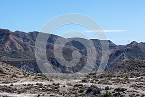 The desert of the Tabernas in Almeria