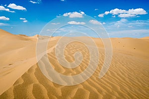 Desert texture under blue sky