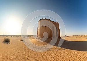 Desert tomb arabian tower. Generate Ai
