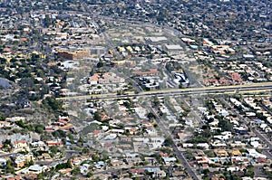 Desert Town with Swimming Pools and Homes