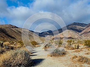 Desert Valley at Anza Borrego in California