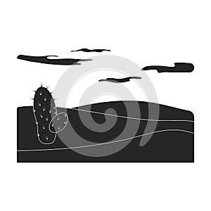 Desert vector icon.Blac vecktor icon isolated on white background desert.