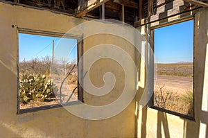 Desert View From An Abandoned Home 